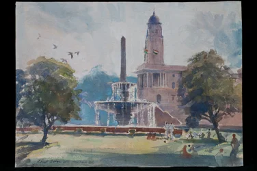 Fountain, Rajpath, New Delhi, 2013